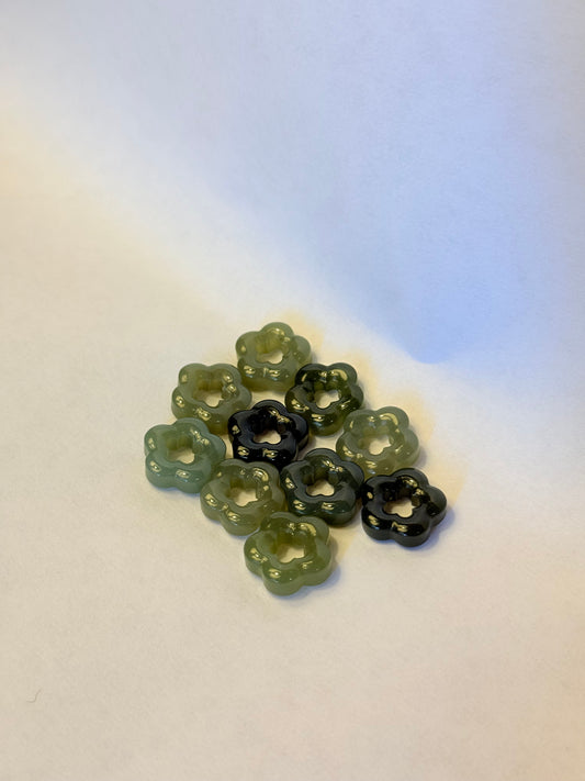 Adult jade flower bangle