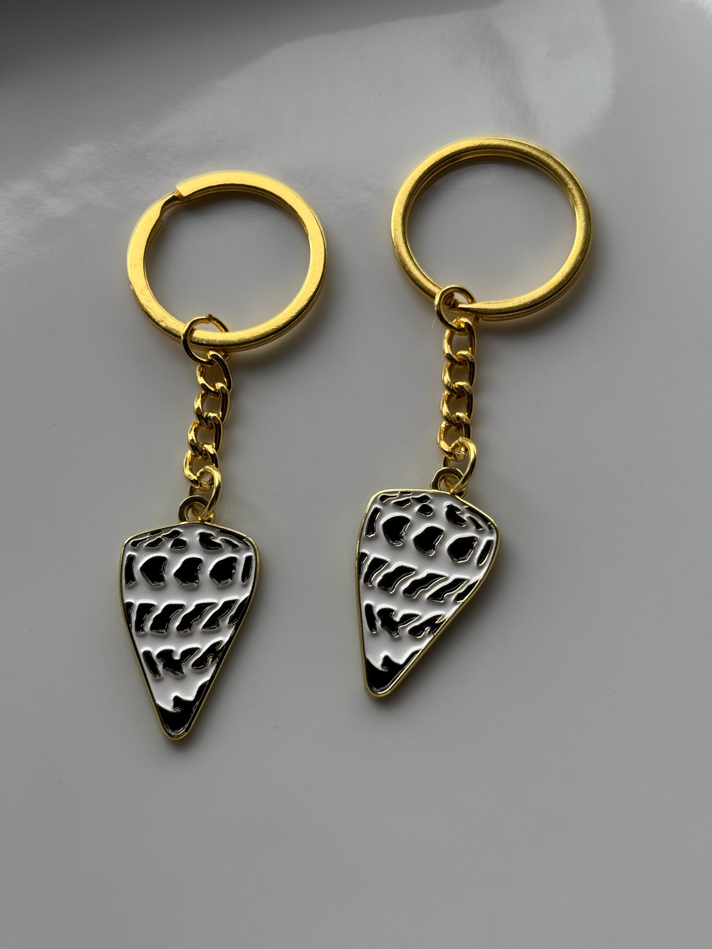 Hebrew cone shell keychain