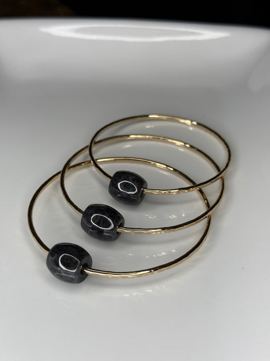 Adult black jade bangle
