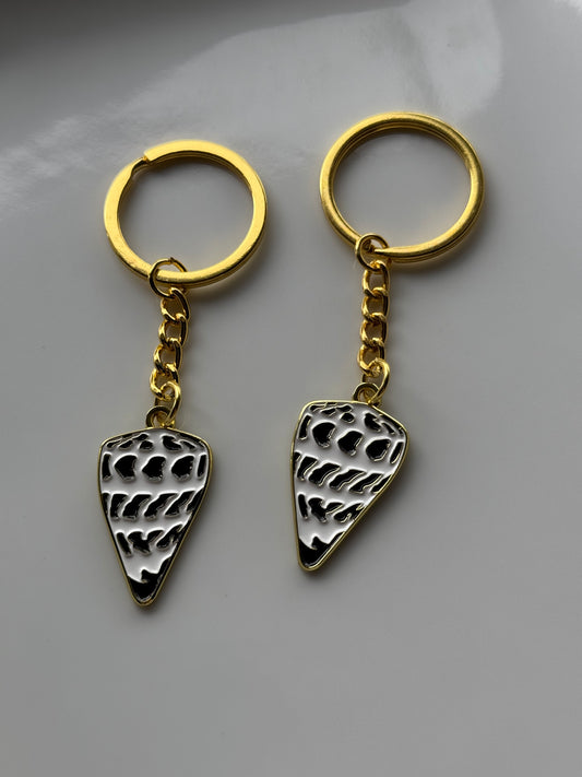 Hebrew cone shell keychain