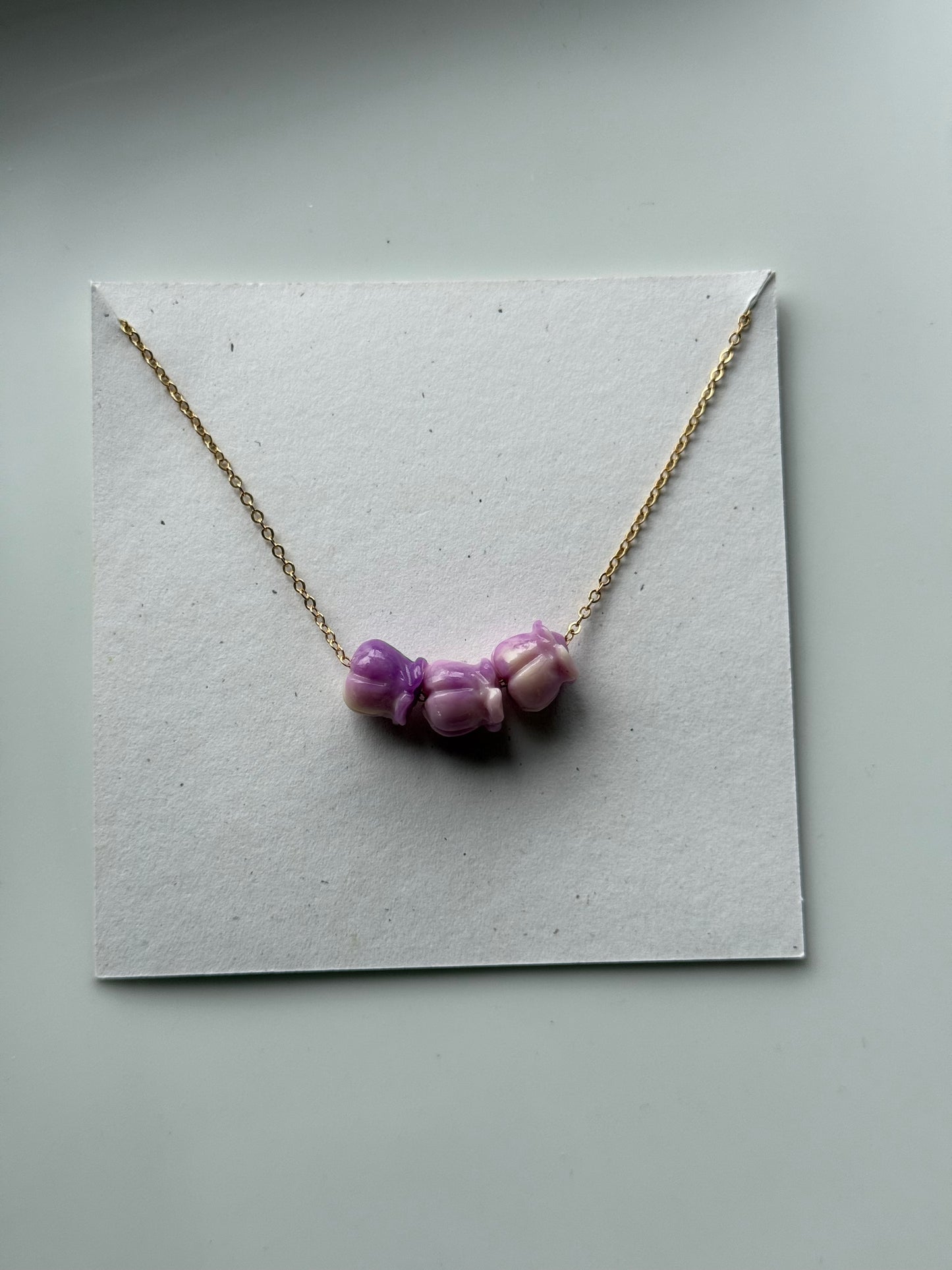 Floating Pua Kalaunu "crown flower" necklace