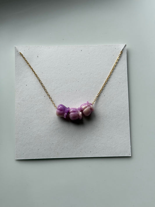 Floating Pua Kalaunu "crown flower" necklace
