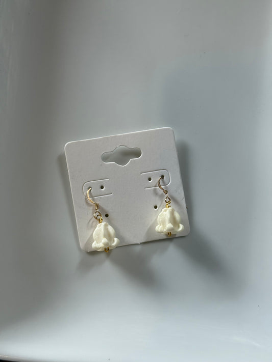 Crown flower earrings